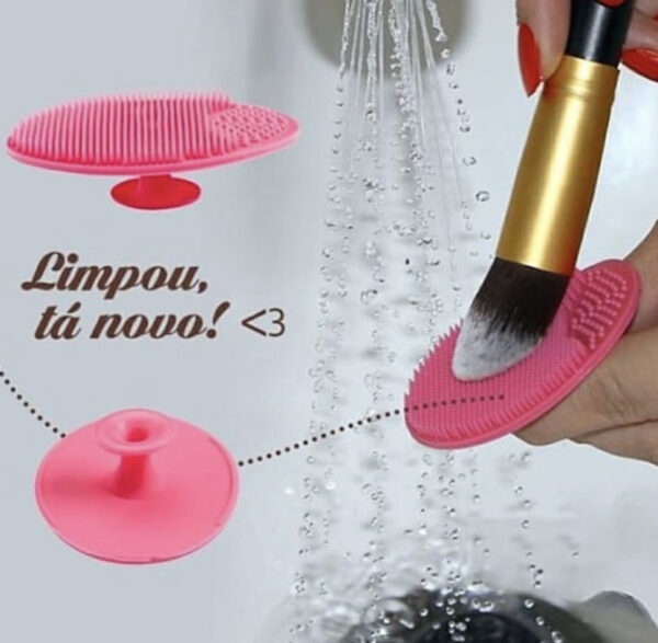 Esponja Limpa Pincéis Macrilan em Silicone - Imagem 2