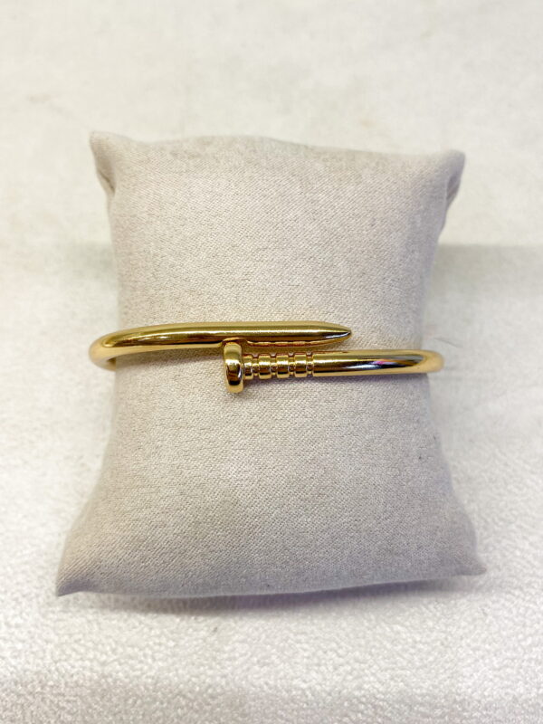 Bracelete Prego Folheado com Banho de Verniz Italiano
