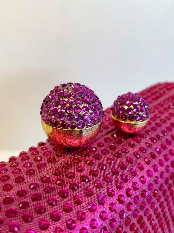 Bolsa Clutch Festa em Strass Rosa Pink - Imagem 2