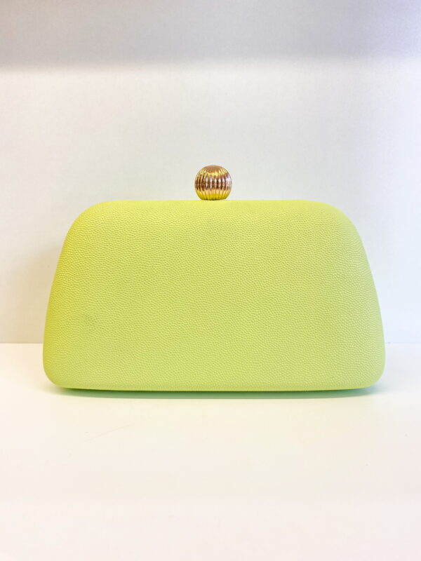 Bolsa Clutch Luxo Texturizada Lemon Green