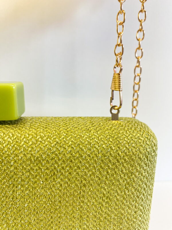 Bolsa Clutch Luxo Texturizada Verde Oliva - Imagem 4