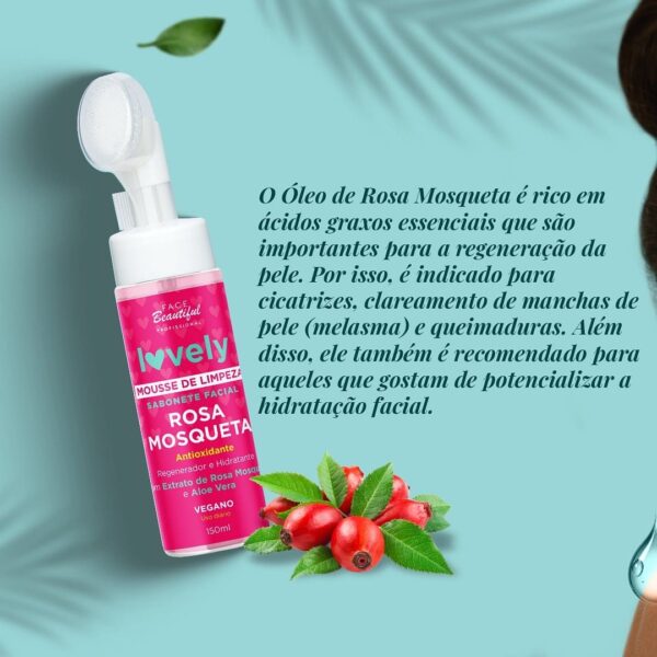 Sabonete Mousse de Limpeza Rosa Mosqueta