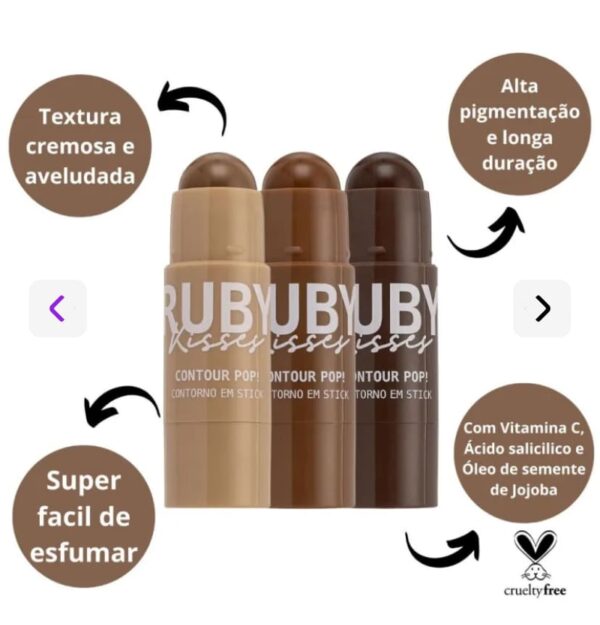 Contorno em Stick Pop Ruby Kisses by Kiss New York - Imagem 2