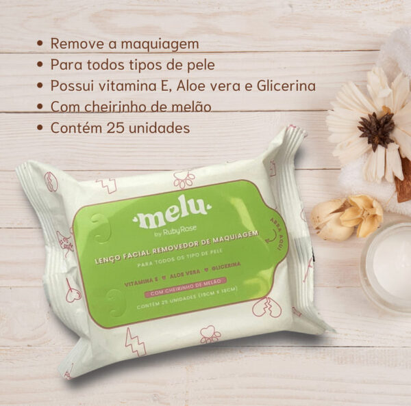 Lenço Facial Removedor de Maquiagem Melu - Imagem 2