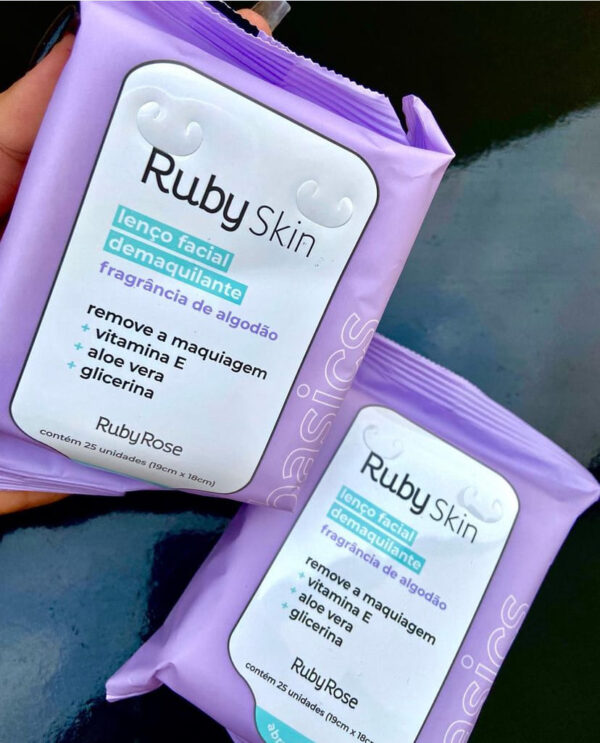 Lenço Facial Removedor de Maquiagem Ruby Skin