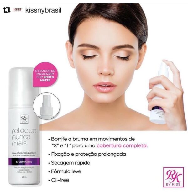 Fixador de Maquiagem Retoque Nunca Mais Ruby Kisses by Kiss New York - Imagem 2