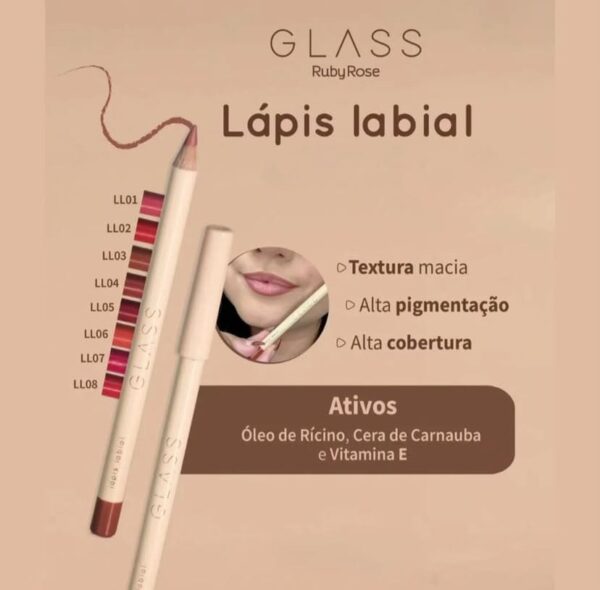 Lápis Labial Glass Ruby Rose - Imagem 3