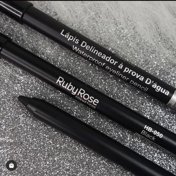 Lápis Delineador a Prova D'agua Carbon Black Ruby Rose