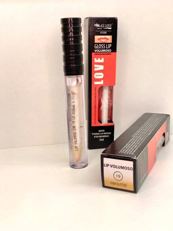 Gloss Max Love 19 Lip Volumoso com Gliter - Imagem 2