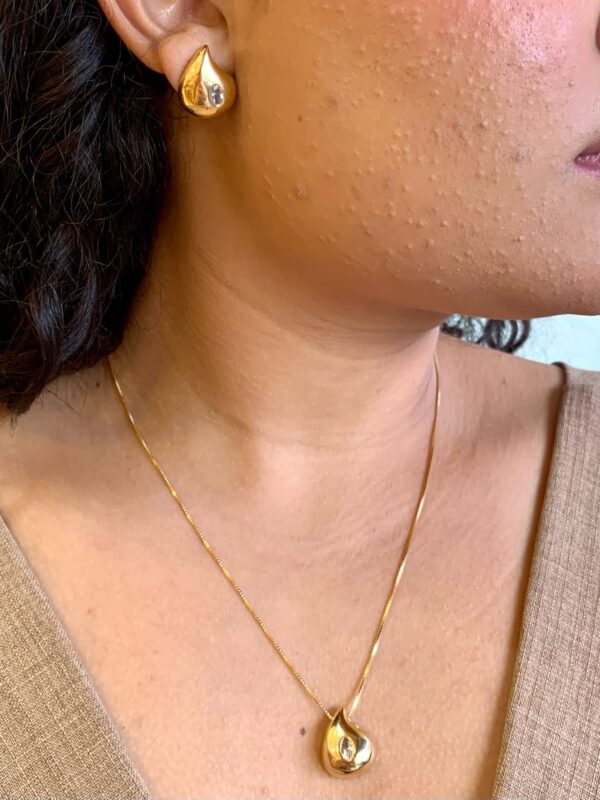 Conjunto Folheado com Pedra Zircônia - Imagem 2