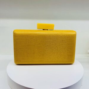 Bolsa Clutch Texturizada Amarela
